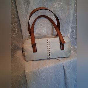 Fossil Cream and Brown Shoulder Bag